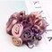 3Pieces Big Hair Silk Scrunchies with Flowers and Crystal Decorated for Thick Hair Elastic Ties for Girls &amp; Women(Purple,Green,Blue)
