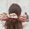 Satin Bridesmaid Scrunchies Bridesmaid Proposal Gifts Set of 8 Bachelorette Hair Ties Scrunchies Bachelorette Party Favors for Bridal Wedding Parties- (White &amp; Beige)