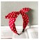 Red Polka Dot Bow headbands cute headbands hair accessories for women and girls (Wave Dot Red, one size)