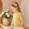 Bow Headband for Women Girls Yellow Hair Bows Hair Band Bowknot Head band Cute Hair Accessories for Birthday Fall Thanksgiving Party Decorations