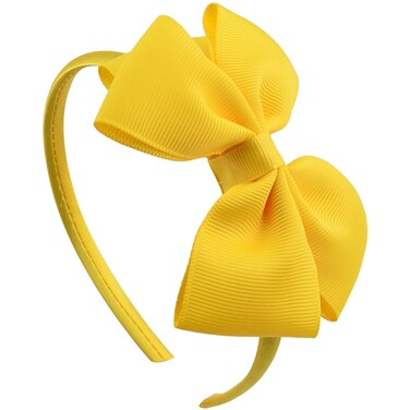Bow Headband for Women Girls Yellow Hair Bows Hair Band Bowknot Head band Cute Hair Accessories for Birthday Fall Thanksgiving Party Decorations