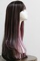 Pink Highlights Brown Mixed Wig With Bangs Wavy Fringe Wigs Heat Resistant Synthetic Wig Girls Fashion Costume Wigs