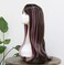 Pink Highlights Brown Mixed Wig With Bangs Wavy Fringe Wigs Heat Resistant Synthetic Wig Girls Fashion Costume Wigs
