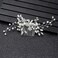 Crystal Wedding Hair Comb Bridal Pearl Hair Pin Hair Clips Rhinestone Headband Bride Side Combs Hair Accessories For Women Girls (Silver)