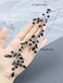 Black Halloween Headband Bridal Hair Accessories for Women, Handmade Crystal Wedding Hair Pieces for Brides, Rhinestone Hair Vine for Party Prom Hair Decoration Bridesmaid Gifts