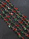 Christmas Rhinestone Headband Green Red Crystal Wedding Hair Accessories for Brides Handmade Tiaras for Women and Girls Party Prom Hair Gems Bridal Headpieces for Wedding Bridesmaid Gifts