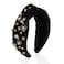 Pearl Headbands for Women Rhinestone Headband Knotted Beaded Headband Jeweled Headbands Crystal Studded Headband Thick Black Headband Top Knot Womens Headbands Fashion Hair Accessories for Women Girls
