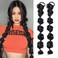 Bubble Ponytail Wig Synthetic Braided Extensions with Hair Ties Hair Band Hairpieces for Women Girls DIY Daily Wear Hair Accessories (black)