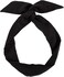 Twist Bow Headband Wired Hair Tie Headband Rabbit Ear Hair Scarf Bowknot Head Wrap Solid Color Cute Hair Band Plain Twisted Hairband Wire Hair Wrap Black