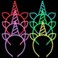 ZIRICHER 6 Colors Glow in the Dark Headbands, Plastic Light Up Hair Band Luminous Headband For Girls Party Halloween