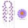 Sucrain 2pcs Flower Hippie Headband Floral Crown Summer Sunflower Hair Accessories for 70 s Bohemian Costumes Style (Beige+Purple)