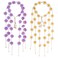Sucrain 2pcs Flower Hippie Headband Floral Crown Summer Sunflower Hair Accessories for 70 s Bohemian Costumes Style (Beige+Purple)
