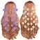 Sucrain 2pcs Flower Hippie Headband Floral Crown Summer Sunflower Hair Accessories for 70 s Bohemian Costumes Style (Beige+Purple)