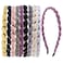 ZIRICHER Thin Headbands for Women Girls,Metal Spring Hair Hoop Headbands,Fashion Non Slip Wavy Braided Headbands For Ladies Stylish Comfortable Skinny Wire Headbands