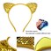 12 Cat Ear Headbands, Sequin Headwear Hair Band Party Decoration Cosplay for Girls Women