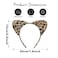 Leopard Print Headband Cheetah Cat Ears Hair Bands Leopard Ears Headpiece Cute Hair Accessories for Women Girls Christmas Halloween Cosplay Makeup Winter Festival Holiday Party Supplies