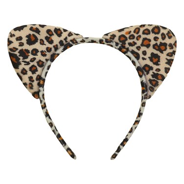 Leopard Print Headband Cheetah Cat Ears Hair Bands Leopard Ears Headpiece Cute Hair Accessories for Women Girls Christmas Halloween Cosplay Makeup Winter Festival Holiday Party Supplies