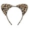 Leopard Print Headband Cheetah Cat Ears Hair Bands Leopard Ears Headpiece Cute Hair Accessories for Women Girls Christmas Halloween Cosplay Makeup Winter Festival Holiday Party Supplies