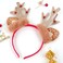 Soochat Christmas Reindeer Headbands Glitter Reindeer Antlers Ears Headbands for Xmas Party Hair Accessories
