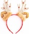 Soochat Christmas Reindeer Headbands Glitter Reindeer Antlers Ears Headbands for Xmas Party Hair Accessories