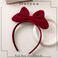 Bow Headbands for Women Red Bow Headband Hair Accessories Fashion Party Cosplay