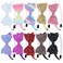 Cinaci 10 Pieces Sparkling Sequin Bow Plastic Headbands with Teeth Hair Bands Hairbow Accessories for Toddlers Kids Teens Girls