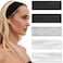 Trnerm Headbands for Women 5Pcs Soft Head Bands for Women's Hair Non Slip Cotton Wide Headband Trendy Headband for Workout Yoga Running Grey White Black Headband
