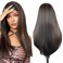 nicene Long Straight Headband Wigs for Women Charming Looking Light Brown Highlight Headband Glueless Wig for Everyday Party Use (1BH30#)