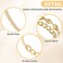 Ouligay 4 Pcs Gold Hair Ties,Metal Hair Tie Bracelets for Women,Elastic Gold Ponytail Holders with Metal Chain,No Damage Scrunchies with Gold Jewelry,Gold Hair Accessories for Women