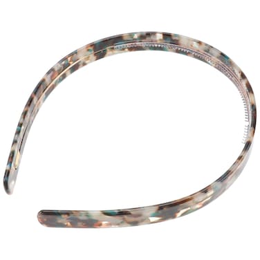 Uonlytech 1Pc Acetate Tortoise Shell Headband, Shower Thin Headband, Non- slip Leopard- Print Cellulose Headband with Teeth, Headband Hair accessories, for Girl &amp; Women (Marble green)