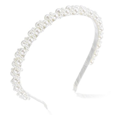 Pearl headband for girls, Subtlety Peal Headband for Women, Pearl Flower Girl Headband for Wedding Birthday Party, Hair Hoop Accessories for Photography