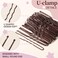 FANDAMEI Hair Net for Kids, Invisible Hair Nets 20PCS with U Shaped Bobby Pins 40PCS,30cm Hair Nets for Buns, Bun Hair Nets for Ballet Girls Hair Accessories Set for Hair Styling,Women,Girls-Brown