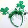 St. Patrick's Day Headbands Green Clover Hair Bands for Women Girls Kids