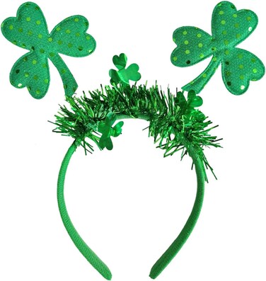 St. Patrick's Day Headbands Green Clover Hair Bands for Women Girls Kids