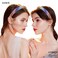 Baroque Thin Headbands Glitter Rhinestone Head Bands Sparkly Hairbands Rainbow Headbands with Hair Ties Non Slip Hair Hoop Birthday Party Hair Accessories For Women Gifts
