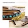 Baroque Jewelled Headbands for Women Blue Thin Hairbands Crystal Rhinestones Hair Bands Black Velvet Headpiece Fashion Embellished Headbands (BAROQUE)