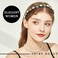 Thin Baroque Black Headbands for Women Pearl Rhinestone Hairbands with Gold Leaf Diamond Head Band Bejeweled Headbands (FASHION)