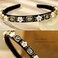 Thin Baroque Black Headbands for Women Pearl Rhinestone Hairbands with Gold Leaf Diamond Head Band Bejeweled Headbands (FASHION)