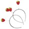 2Pcs strawberry headband scrunchies for girls skin care hair hoop cute hair accessories kid headband hard headbands roleplay costume fruits hairband fabric toddler child