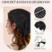 4 PCS Crochet Bandanas Headscarf, Women Hair Scarf Headband for Girls with Hair Pins