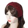 ZLYC Women Headband Handmade Crochet Knit Boho Flower Hair Bands (Crochet Burgundy)