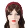 ZLYC Women Headband Handmade Crochet Knit Boho Flower Hair Bands (Crochet Burgundy)