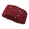 ZLYC Women Headband Handmade Crochet Knit Boho Flower Hair Bands (Crochet Burgundy)