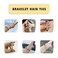 Bracelet Hair Ties Decorative Gold, Pretty High Ponytail Holder Cute Elastic Ponytail Jewelry Luxury Scrunchies Caramel