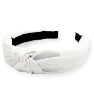 MDSTYLE Knotted Headband for Women &amp; Girls - Top Knot Headbands for Women's Hair - Hair Accessories, Head Bands (White 1pc, One Size)