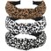 TOBATOBA Leopard Headband, 3Pcs Women's Knotted Headbands for Hair Styling, Fashion Cute Headband Accessories for Women Girls
