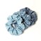 Denim Paisley Scrunchies Pack of 6 - Hair Ties, Ponytail Holders, and Elastic Hair Bands for Women and Girls