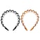 Hair Bands Comb Headband 2pcs Black Plastic Sharks Tooth Hair Comb Headband Hair Hoop Wavy Toothed Hairband For Women Men (Black, Amber) Headbands Black Headband