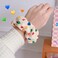 BinaryABC Love Heart Hair Scrunchies Hair Bands Hair Ties Ropes,3Pcs