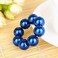 AKOAK Sweet and Elegant Simulation Big Pearl Hair Rope Handmade Beaded Elastic Hair Tie, Ponytail, Girls and Ladies Hair Accessories, Pack of 1 (Blue)